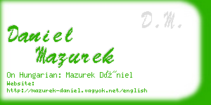 daniel mazurek business card